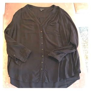 Torrid button down tunic top